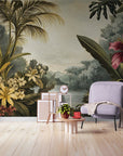 Papier Peint Vintage - Paysage Tropical