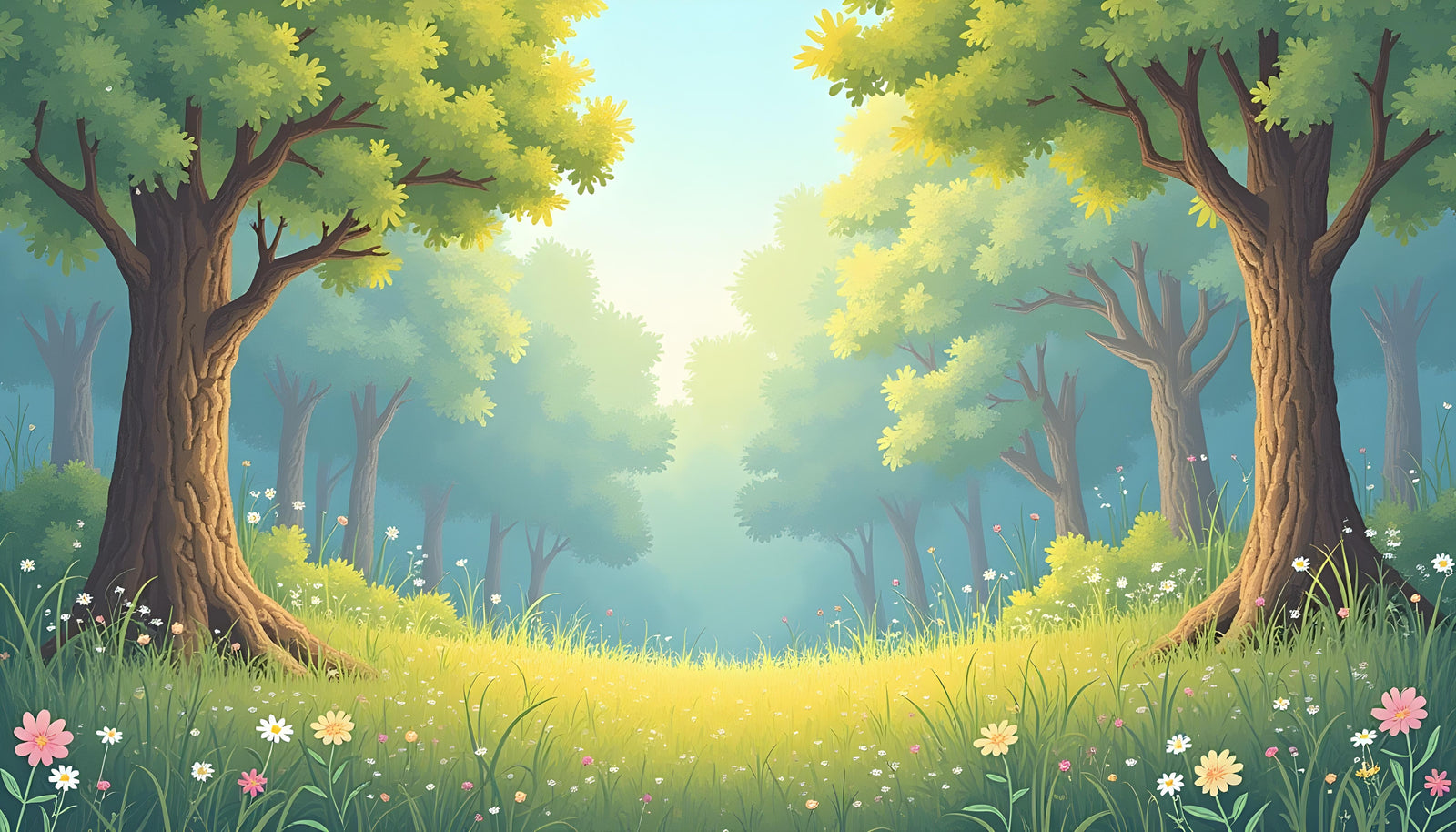 Forest wallpaper – Gentle enchanted clearing