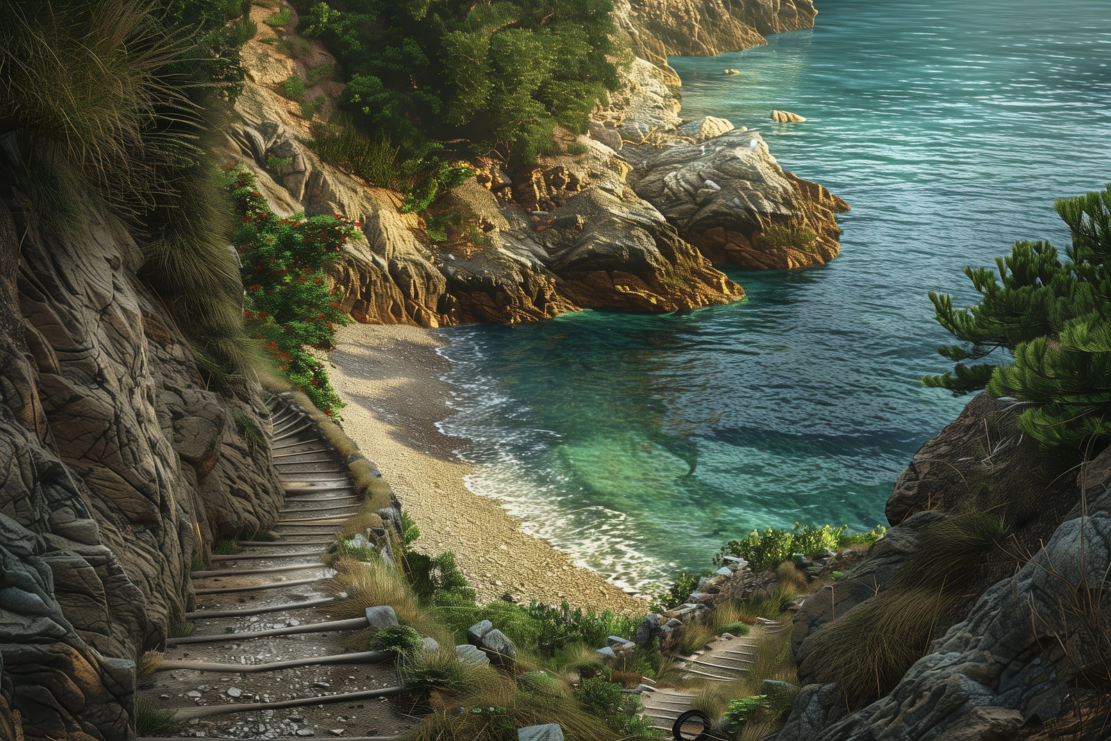 Landscape wallpaper – Secret rocky cove