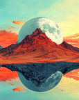 Surreal wallpaper – Lunar Mirror Mountain