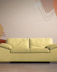 Papier Peint Abstrait - Beige Et Terracotta