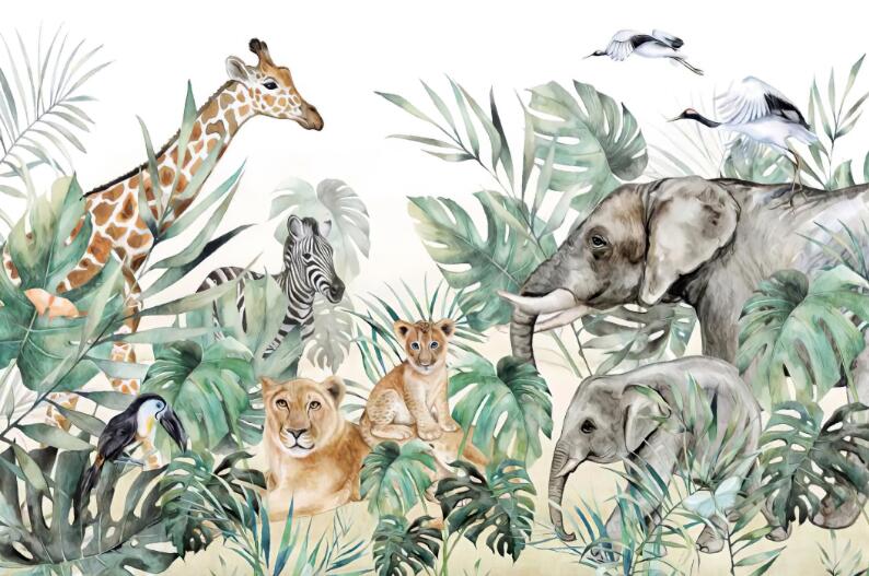 Children's Wallpaper - Friendly Animal Safari