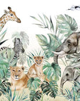 Papier Peint Enfant - Safari des Animaux Amicaux