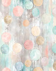Papier peint Motif – Pois aquarelle pastels multicolores