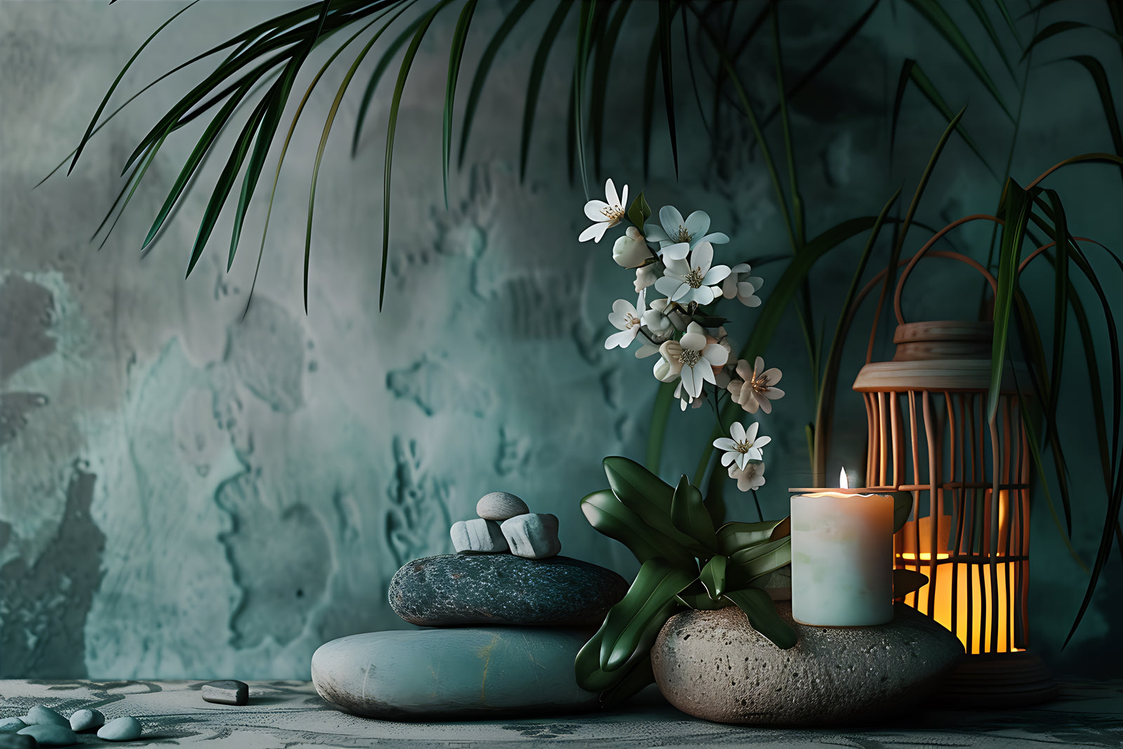 Zen wallpaper – Mineral spa composition