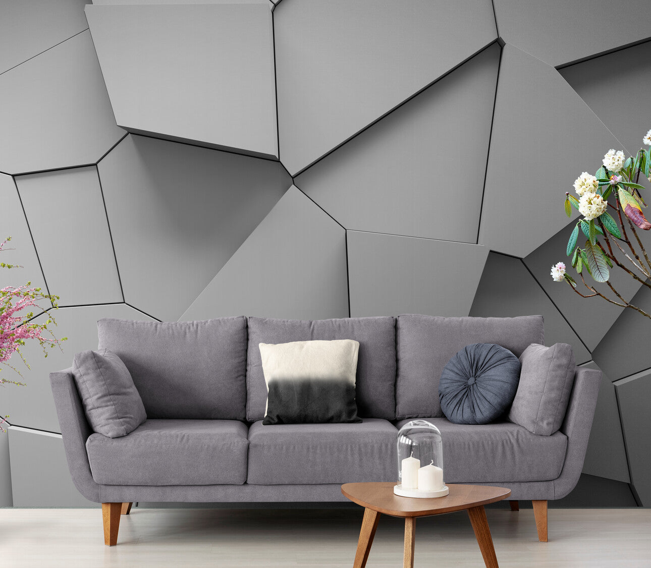 Papier Peint Pierre - Facettes Minérales