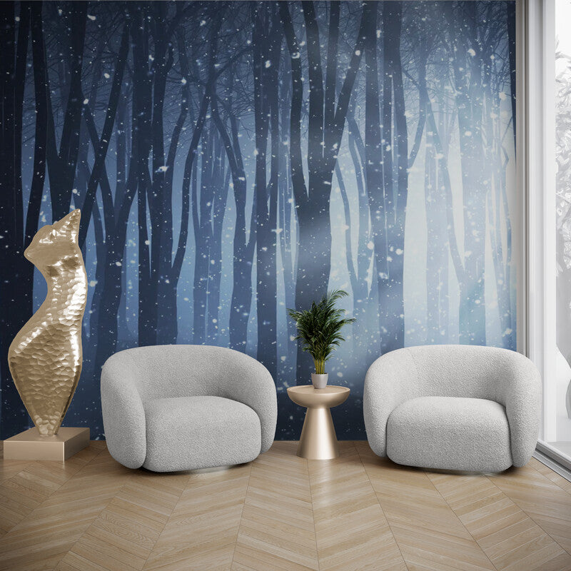 Forest Wallpaper - Snowy Night