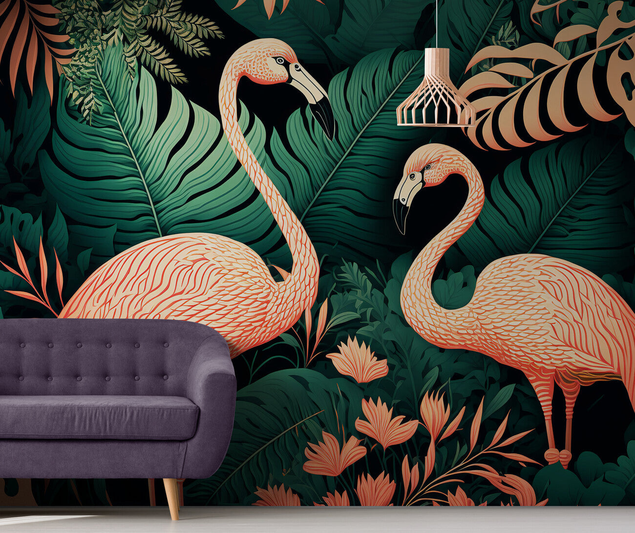 Animal Wallpaper - Tropical Flamingos