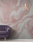 Papier Peint Abstrait - Marbre Rose