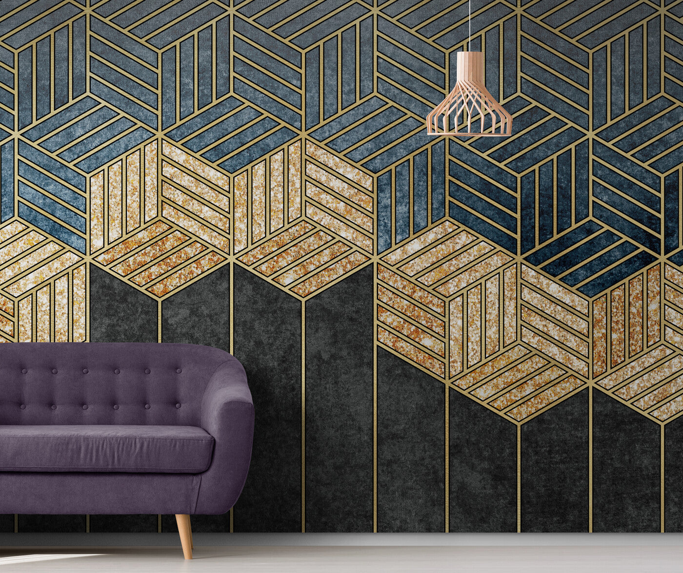 Geometric Wallpaper - Cubic Illusion