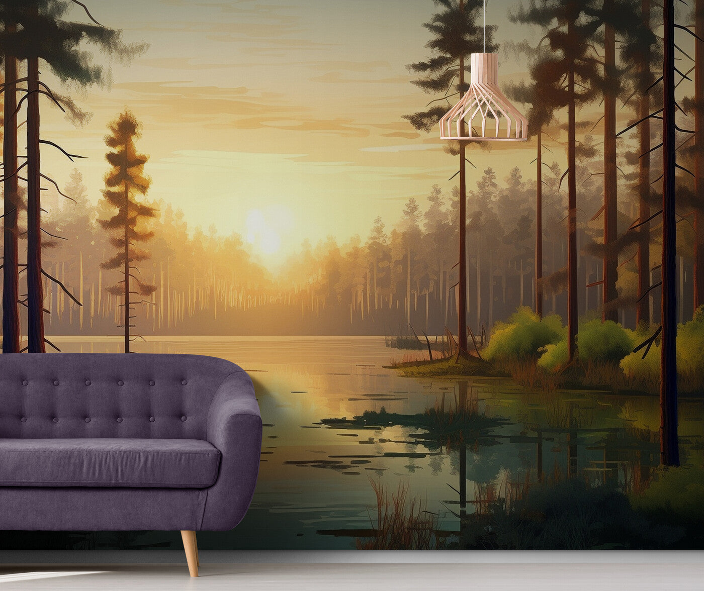 Forest Wallpaper - Twilight Reflections