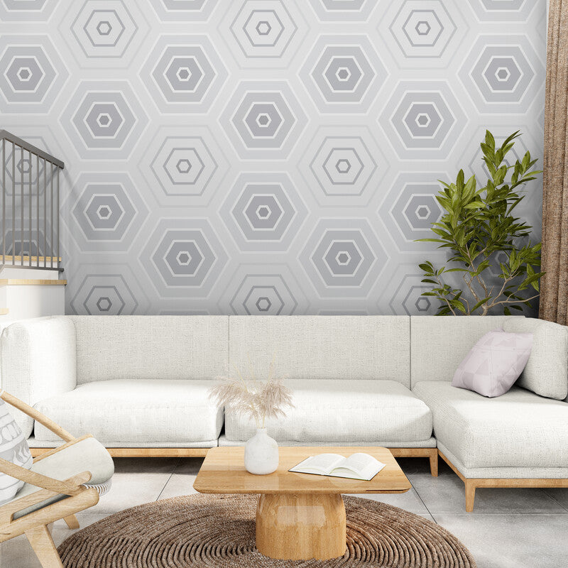 Geometric Wallpaper - Minimalist Hexagons