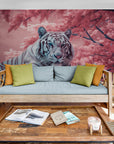 Papier Peint Exotique - Tigre Blanc Majestueux