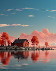 Landscape wallpaper – mirrored lake