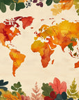 Papier Peint Enfant - Carte Du Monde En Couleurs