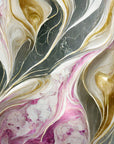 Papier Peint Pierre - Marbre Gris Et Doré