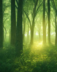 Papier Peint Forêt - Éveil Verdoyant