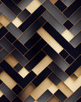Art Deco Wallpaper - Black &amp; Gold Metallic Patterns