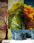 Papier Peint Abstrait - Arbre Artistique