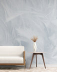 Papier Peint Design - Plumes Blanches