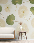 Papier Peint Floral - Fleurs De Ginkgo