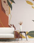 Papier Peint Art & Déco - Feuillage Terracotta