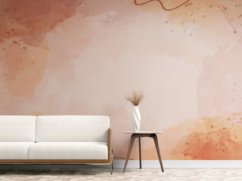 Papier Peint Art & Déco- Rose Terracotta