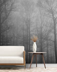 Black and White Wallpaper - Mist-Veiled Forest