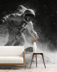 Papier Peint Panoramique - Astronaute En Noir Et Blanc