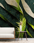 Foliage Wallpaper - Exotic Leaves in Relief