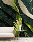 Papier Peint Design - Feuilles De Bananier