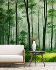 Forest Wallpaper - Deep Green