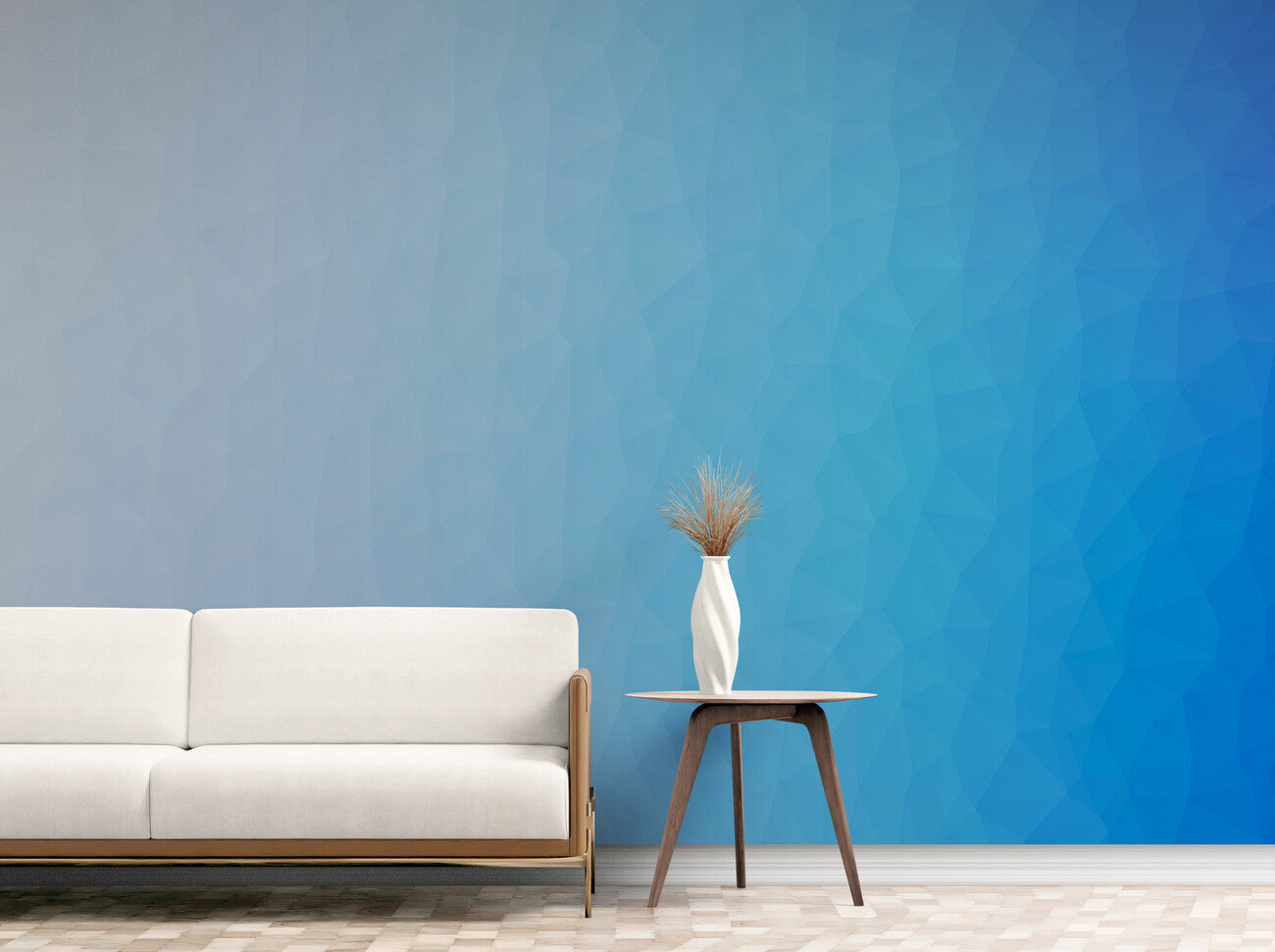 Geometric Wallpaper - Blue Gradient