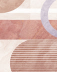 Papier peint abstrait - superposition de formes douces terracotta