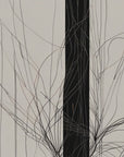Papier Peint Abstrait - Lignes Noires Minimalistes