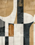 Papier Peint Géométrique Abstrait - Gris Et Marron