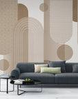 Papier Peint Minimaliste - Arches Marrons