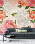 Papier Peint Floral - Roses Géantes