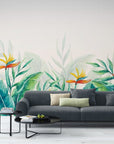 Papier Peint Abstrait - Plantes Tropicales Fleuries