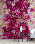 Floral Wallpaper - Faded Rose Wall