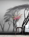 Black and White Wallpaper - Trees in the Mist