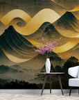 Papier Peint Abstrait - Montagnes Japonaises