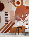 Papier Peint Abstrait - Nuances Terracotta Chaleureuses
