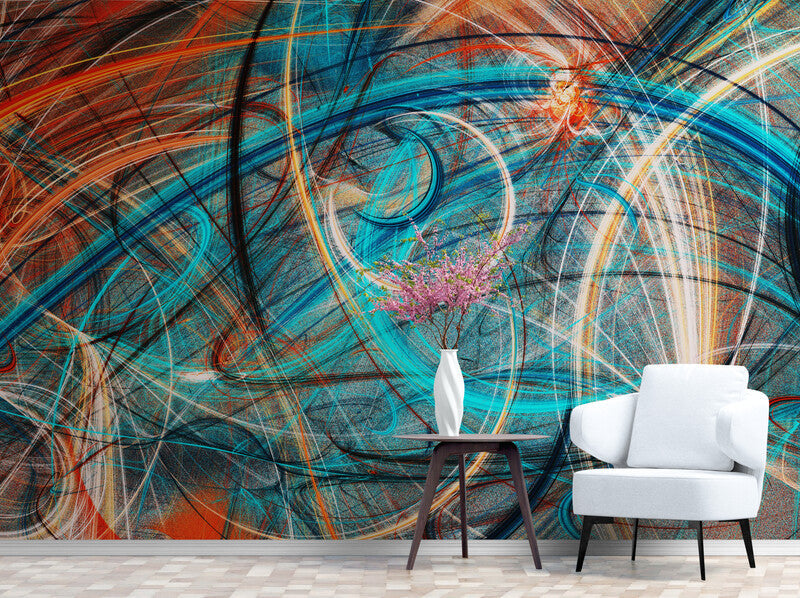 Papier Peint Abstrait - Tourbillons Artistiques