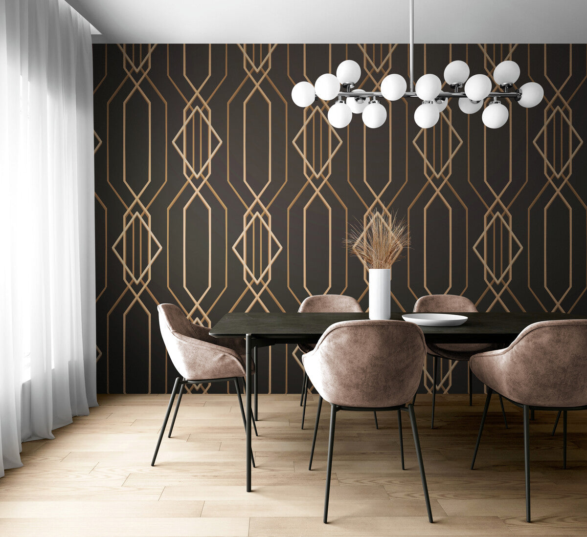 Retro Wallpaper - Art Deco Lines