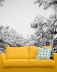Papier Peint Noir Et Blanc - Paysage Tropical