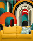 Papier Peint Abstrait - Arches Colorées