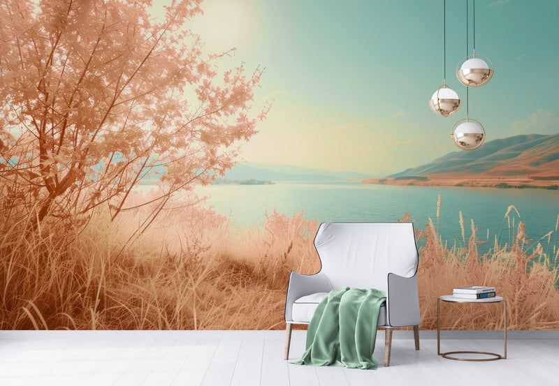 Papier Peint Paysage - Au bord du lac