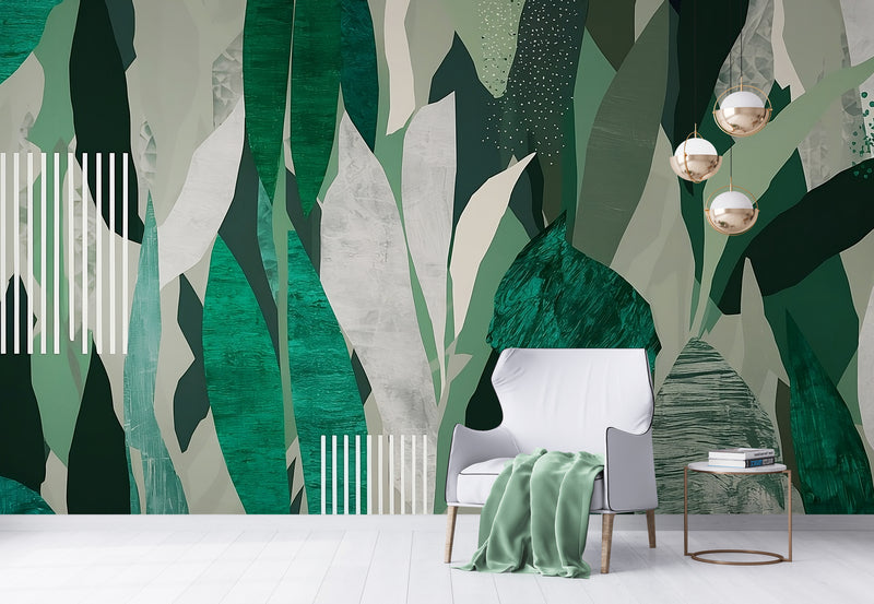 Abstract Wallpaper - Green Foliage