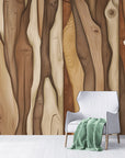 Wood wallpaper - carved